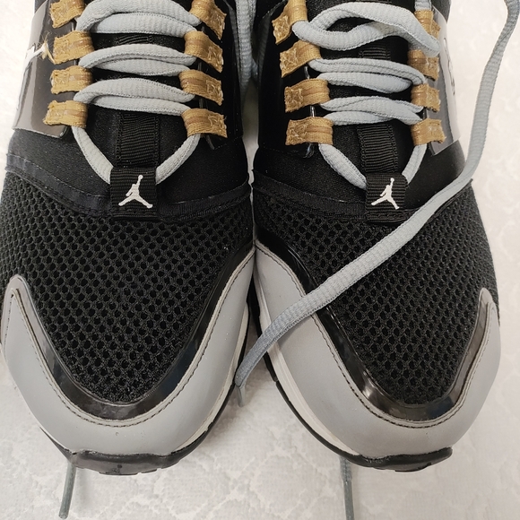 Rare Jordan Alpha Trunner Max Black White Metallic Gold Grey Men’s 8 Damaged - Picture 4 of 11